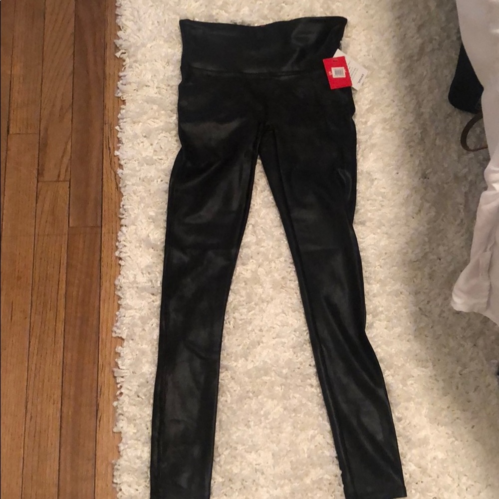 Brand new Faux leather Spanx Leggings